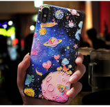 Art Star Cartoon Paint Phone Case Soft Back Cover for iPhone 12 Pro Max/12 Pro/12/12 Mini/SE/11 Pro Max/11 Pro/11/XS Max/XR/XS/X/8 Plus/8 - halloladies