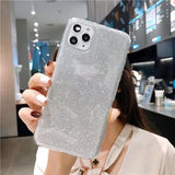 Glitter Powder Candy Color Transparent Soft Phone Case Back Cover - iPhone 11/11 Pro/11 Pro Max/XS Max/XR/XS/X/8 Plus/8/7 Plus/7 - halloladies