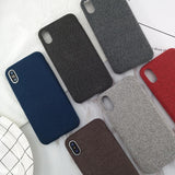 Fabric Cloth Phone Case Back Cover - iPhone XS Max/XR/XS/X/8 Plus/8/7 Plus/7/6s Plus/6s/6 Plus/6 - halloladies