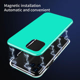 Colorful Magnetic Adsorption PC+Tempered Glass Phone Case Back Cover - iPhone 11 Pro Max/11 Pro/11/XS Max/XR/XS/X/8 Plus/8/7 Plus/7 - halloladies