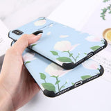 White Flower Letters Phone Case Back Cover for iPhone XS Max/XR/XS/X/8 Plus/8/7 Plus/7/6s Plus/6s/6 Plus/6 - halloladies