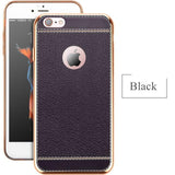 Luxury 3D Leather Retro Soft TPU Silicone Phone Case Back Cover for iPhone 11 Pro Max/11 Pro/11/XS Max/XR/XS/X/8 Plus/8/7 Plus/7 - halloladies