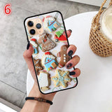 Cartoon Christmas Tempered Glass Phone Case Back Cover - iPhone 11/11 Pro/11 Pro Max/XS Max/XR/XS/X/8 Plus/8/7 Plus/7 - halloladies