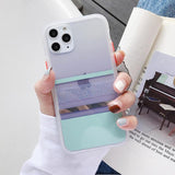 Shining Powder Contrast Color Transparent Electroplate Soft Phone Case Back Cover - iPhone 11/11 Pro/11 Pro Max/XS Max/XR/XS/X/8 Plus/8/7 Plus/7 - halloladies