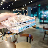 Cute Electroplating Golden Love Heart Soft Phone Case for iPhone 12 Pro Max/12 Pro/12/12 Mini/SE/11 Pro Max/11 Pro/11/XS Max/XR/XS/X/8 Plus/8