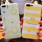 Fruit Pattern Lemon Phone Case Back Cover - iPhone 11 Pro Max/11 Pro/11/XS Max/XR/XS/X/8 Plus/8/7 Plus/7/6s Plus/6s/6 Plus/6 - halloladies