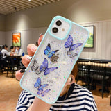 Glitter Butterfly Laser Frame Soft Phone Case Back Cover for iPhone 12 Pro Max/12 Pro/12/12 Mini/SE/11 Pro Max/11 Pro/11/XS Max/XR/XS/X/8 Plus/8