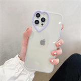Love Lens Silicone Clear Soft Phone Case Back Cover  for iPhone 12 Pro Max/12 Pro/12/12 Mini/SE/11 Pro Max/11 Pro/11/XS Max/XR/XS/X/8 Plus/8