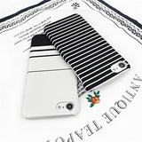 Ultra Thin Black White Stripes Hard PC Phone Case Back Cover for iPhone XS Max/XR/XS/X/8 Plus/8/7 Plus/7/6s Plus/6s/6 Plus/6 - halloladies