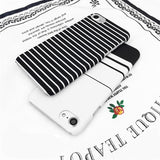 Ultra Thin Black White Stripes Hard PC Phone Case Back Cover for iPhone XS Max/XR/XS/X/8 Plus/8/7 Plus/7/6s Plus/6s/6 Plus/6 - halloladies