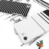 Ultra Thin Black White Stripes Hard PC Phone Case Back Cover for iPhone XS Max/XR/XS/X/8 Plus/8/7 Plus/7/6s Plus/6s/6 Plus/6 - halloladies