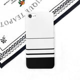 Ultra Thin Black White Stripes Hard PC Phone Case Back Cover for iPhone XS Max/XR/XS/X/8 Plus/8/7 Plus/7/6s Plus/6s/6 Plus/6 - halloladies