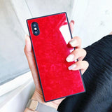 Luxury Square Glossy Shell Conch Pattern Phone Case Back Cover - iPhone XS Max/XR/XS/X/8 Plus/8/7 Plus/7/6s Plus/6s/6 Plus/6 - halloladies
