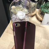 Luxury Wine Red Fashion Hard PC Frosted Phone Case Back Cover for iPhone XS Max/XR/XS/X/8 Plus/8/7 Plus/7/6s Plus/6s/6 Plus/6 - halloladies