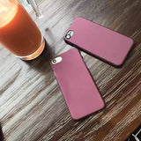 Luxury Wine Red Fashion Hard PC Frosted Phone Case Back Cover for iPhone XS Max/XR/XS/X/8 Plus/8/7 Plus/7/6s Plus/6s/6 Plus/6 - halloladies