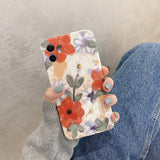 Oil Painting Flower Soft Phone Case Back Cover for iPhone 12 Pro Max/12 Pro/12/12 Mini/SE/11 Pro Max/11 Pro/11/XS Max/XR/XS/X/8 Plus/8