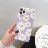 Retro Art Oil Painting Daisy Flower Soft Phone Case Back Cover for iPhone 12 Pro Max/12 Pro/12/12 Mini/SE/11 Pro Max/11 Pro/11/XS Max/XR/XS/X/8 Plus/8 - halloladies