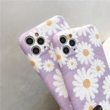 Retro Art Oil Painting Daisy Flower Soft Phone Case Back Cover for iPhone 12 Pro Max/12 Pro/12/12 Mini/SE/11 Pro Max/11 Pro/11/XS Max/XR/XS/X/8 Plus/8 - halloladies