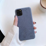 Winter Warm Furry Solid Color Soft Phone Case Back Cover for iPhone 12 Pro Max/12 Pro/12/12 Mini/SE/11 Pro Max/11 Pro/11/XS Max/XR/XS/X/8 Plus/8 - halloladies