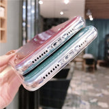 Solid Color Glitter Star Phone Case Back Cover - iPhone 11 Pro Max/11 Pro/11/XS Max/XR/XS/X/8 Plus/8/7 Plus/7 - halloladies