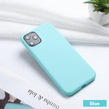 Candy Color Soft Silicone Phone Case Back Cover for iPhone 11/11 Pro/11 Pro Max/XS Max/XR/XS/X/8 Plus/8/7 Plus/7 - halloladies