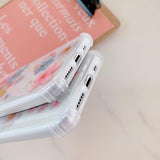 Simple Flower Pattern Transparent Soft Phone Case Back Cover - iPhone 12 Pro Max/12 Pro/12/12 Mini/SE/11 Pro Max/11 Pro/11/XS Max/XR/XS/X/8 Plus/8 - halloladies