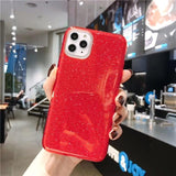 Glitter Powder Candy Color Transparent Soft Phone Case Back Cover - iPhone 11/11 Pro/11 Pro Max/XS Max/XR/XS/X/8 Plus/8/7 Plus/7 - halloladies