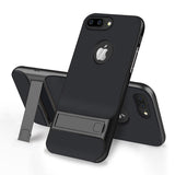Plating Edge Kickstand Phone Case Back Cover - iPhone 11/11 Pro/11 Pro Max/XS Max/XR/XS/X/8 Plus/8/7 Plus/7 - halloladies
