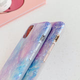 Simple Gradient Color Marble Shell Silicone iPhone Case Back Cover for iPhone 11 Pro Max/11 Pro/11/XS Max/XR/XS/X/8 Plus/8/7 Plus/7 - halloladies