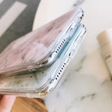 Glitter Gold Foil Marble Soft Phone Case Back Cover - iPhone 11/11 Pro/11 Pro Max/XS Max/XR/XS/X/8 Plus/8/7 Plus/7 - halloladies