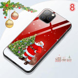 Cartoon Christmas Tempered Glass Phone Case Back Cover - iPhone 11/11 Pro/11 Pro Max/XS Max/XR/XS/X/8 Plus/8/7 Plus/7 - halloladies