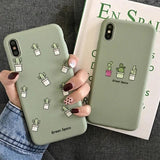 Solid Color Cactus Soft TPU Phone Case Back Cover for iPhone XS Max/XR/XS/X/8 Plus/8/7 Plus/7/6s Plus/6s/6 Plus/6 - halloladies
