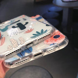 Classical Flowers & Cactus Transparent Soft TPU Phone Case Back Cover for iPhone 12 Pro Max/12 Pro/12/12 Mini/SE/11 Pro Max/11 Pro/11/XS Max/XR/XS/X/8 Plus/8 - halloladies