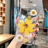 3D Real Dried Flower Clear Soft Phone Case Back Cover - iPhone 12 Pro Max/12 Pro/12/12 Mini/SE/11 Pro Max/11 Pro/11/XS Max/XR/XS/X/8 Plus/8 - halloladies