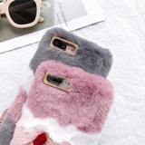 Cute Warm Furry Fluffy Phone Case Back Cover - iPhone 11 Pro Max/11 Pro/11/XS Max/XR/XS/X/8 Plus/8/7 Plus/7 - halloladies