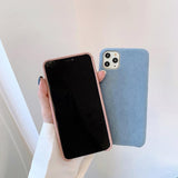 Winter Warm Furry Solid Color Soft Phone Case Back Cover for iPhone 12 Pro Max/12 Pro/12/12 Mini/SE/11 Pro Max/11 Pro/11/XS Max/XR/XS/X/8 Plus/8 - halloladies