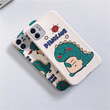 Cute Cartoon Doodle Dinosaur Couples Phone Case for iPhone 12 Pro Max/12 Pro/12/12 Mini/SE/11 Pro Max/11 Pro/11/XS Max/XR/XS/X/8 Plus/8
