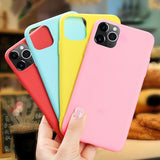 Candy Color Soft Silicone Phone Case Back Cover for iPhone 11/11 Pro/11 Pro Max/XS Max/XR/XS/X/8 Plus/8/7 Plus/7 - halloladies