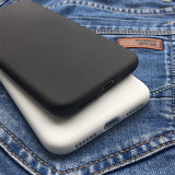 White Black Matte Soft Phone Case Back Cover - iPhone 12 Pro Max/12 Pro/12/12 Mini/SE/11 Pro Max/11 Pro/11/XS Max/XR/XS/X/8 Plus/8 - halloladies