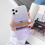 Shining Powder Contrast Color Transparent Electroplate Soft Phone Case Back Cover - iPhone 11/11 Pro/11 Pro Max/XS Max/XR/XS/X/8 Plus/8/7 Plus/7 - halloladies