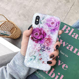 Retro Rose Flower Leaves Shell TPU Phone Case Back Cover for iPhone 11 Pro Max/11 Pro/11/XS Max/XR/XS/X/8 Plus/8/7 Plus/7 - halloladies