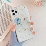Gold Powder Foil Geometric Graffiti Soft TPU Phone Case Back Cover - iPhone 11/11 Pro/11 Pro Max/XS Max/XR/XS/X/8 Plus/8/7 Plus/7 - halloladies