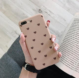 Solid Color Love Heart Soft TPU Phone Case Back Cover for iPhone 12 Pro Max/12 Pro/12/12 Mini/SE/11 Pro Max/11 Pro/11/XS Max/XR/XS/X/8 Plus/8 - halloladies
