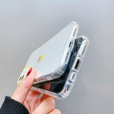 Simple Love Heart Transparent Shockproof Bumper Soft Phone Case Back Cover - iPhone 11/11 Pro/11 Pro Max/XS Max/XR/XS/X/8 Plus/8/7 Plus/7 - halloladies
