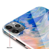 Color Edge Glossy Tempered Glass Phone Case Back Cover for iPhone 11 Pro Max/11 Pro/11/XS Max/XR/XS/X/8 Plus/8 - halloladies