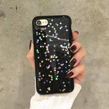 Glitter Powder Colorful Love Hert Soft TPU Phone Case Back Cover - iPhone 11/11 Pro/11 Pro Max/XS Max/XR/XS/X/8 Plus/8/7 Plus/7 - halloladies