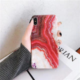 Glossy Marble Soft TPU Phone Case Back Cover for iPhone XS Max/XR/XS/X/8 Plus/8/7 Plus/7/6s Plus/6s/6 Plus/6 - halloladies