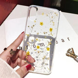 Transparent Real Dried Flower Phone Case Back Cover - iPhone 12 Pro Max/12 Pro/12/12 Mini/SE/11 Pro Max/11 Pro/11/XS Max/XR/XS/X/8 Plus/8 - halloladies