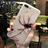 Luxury 3D Relief Flower TPU Silicone Rubber Soft Phone Case Back Cover for iPhone XS Max/XR/XS/X/8 Plus/8/7 Plus/7/6s Plus/6s/6 Plus/6 - halloladies