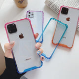 Luxury Gradient Colorful Bumper Soft Phone Case Back Cover - iPhone 12 Pro Max/12 Pro/12/12 Mini/SE/11 Pro Max/11 Pro/11/XS Max/XR/XS/X/8 Plus/8 - halloladies